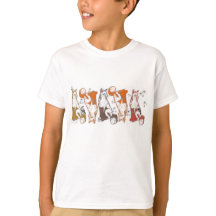 Camiseta de zorro y amigos para niños y niñas.