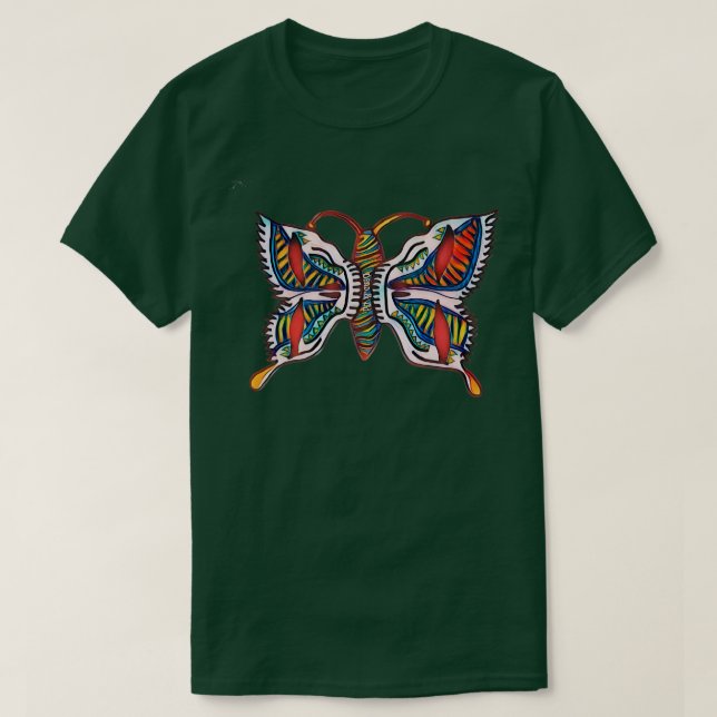 Camiseta Dead Co Robar tu cara mariposa mano dibujada Artfu (Diseño del anverso)