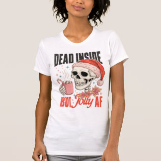 Camiseta Dead Inside But Jolly AF Christmas Skull
