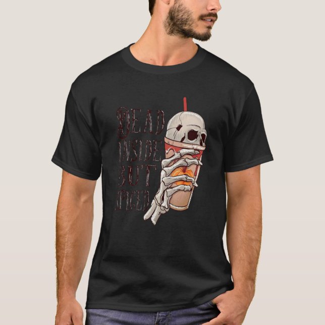 Camiseta Dead Inside Halloween Latte International Coffee D (Anverso)
