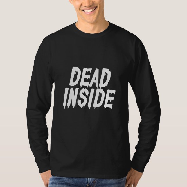 Camiseta Dead Inside Ironic Skeleton Ghost Dark Sunshine Dr (Anverso)