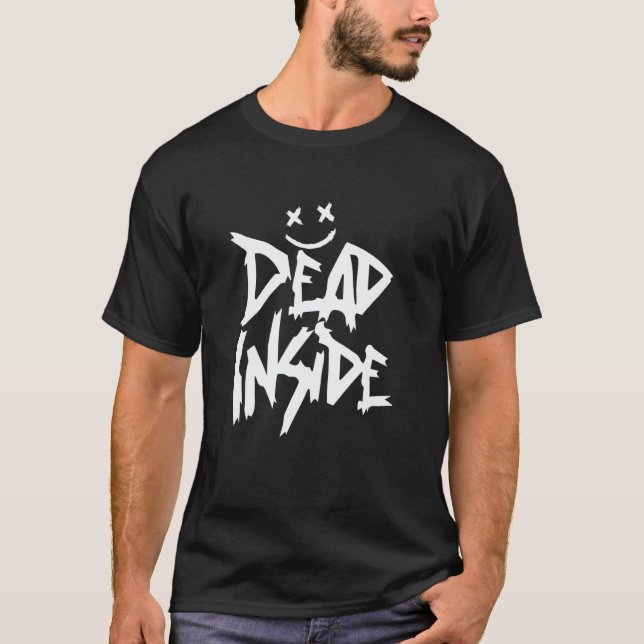 Camiseta Dead Inside Ironic Skeleton Ghost Dark Sunshine Kn (Anverso)