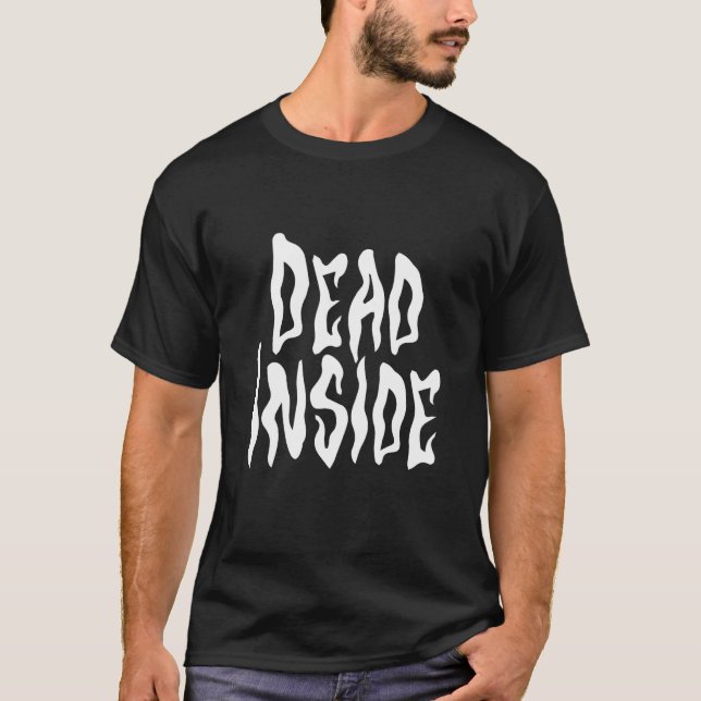 Camiseta Dead Inside Ironic Skeleton Ghost Dark Sunshine Sp (Anverso)