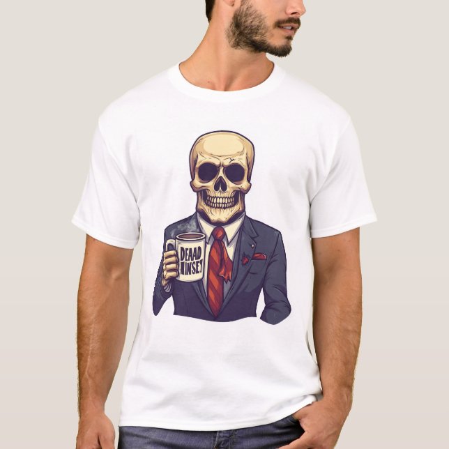 Camiseta Dead Inside Skull � Funny Workday Skeleton (Anverso)