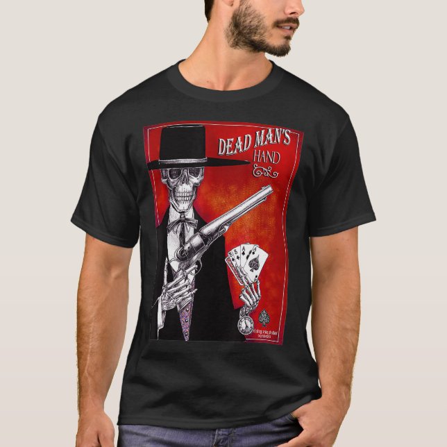 Camiseta Dead Mans Hand Goth styled Western poker Tee  (Anverso)