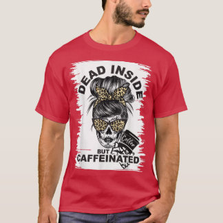 Camiseta DeadInside Pero Cafeinated Skeleton coffee lover M