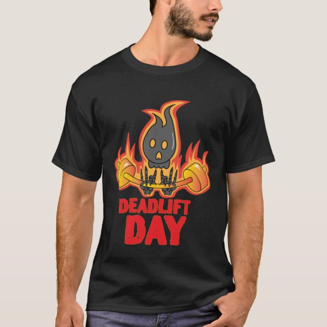 Camiseta Deadlift Day Training Powerlifter Barbell Gym (Anverso)