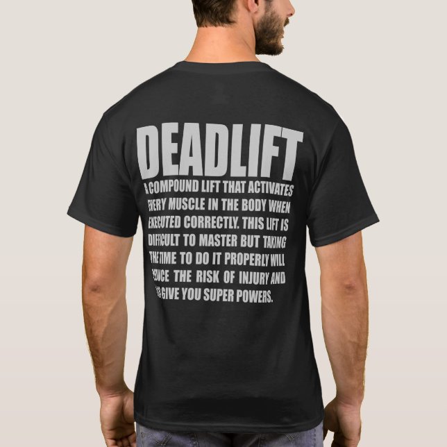 Camiseta Deadlift - entrenamiento divertido de motivación (Reverso)