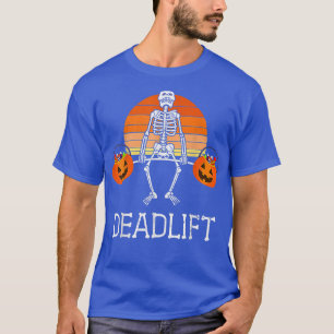 Camiseta DEADLIFT Funny Halloween Skeleton Candy Bucket Gy