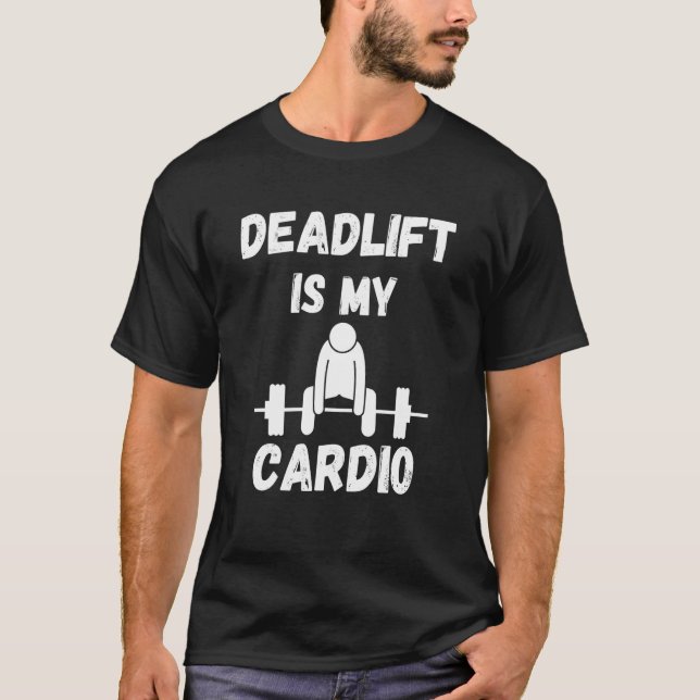 Camiseta Deadlift Is My Cardio Retro Deadlift (Anverso)