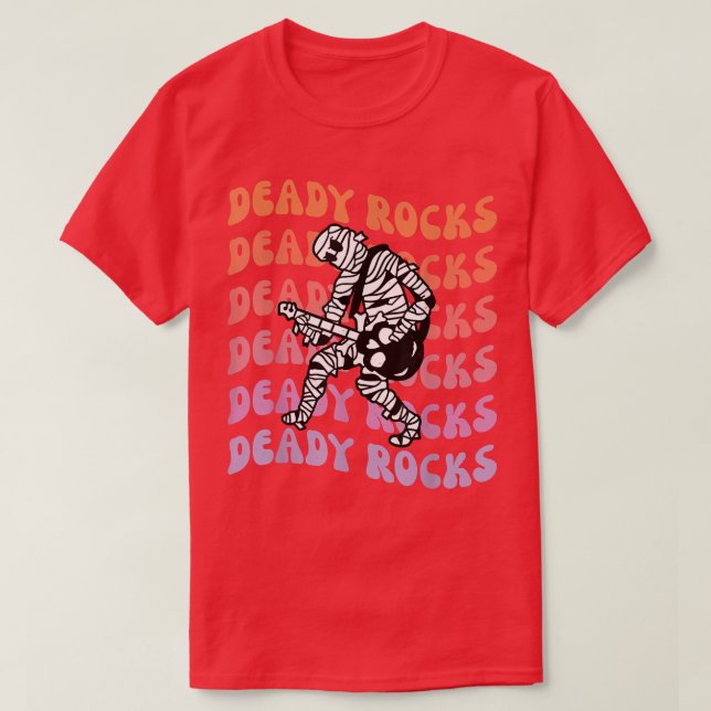 Camiseta Deady Rocks Halloween Mummy Bandage Wrap Dadcula G (Diseño del anverso)