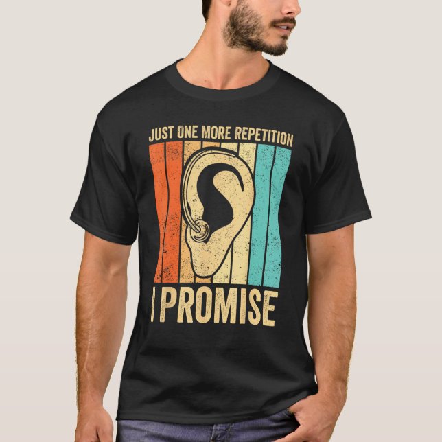 Camiseta Deaf Pride ASL Just One More Repetition  I Promise (Anverso)