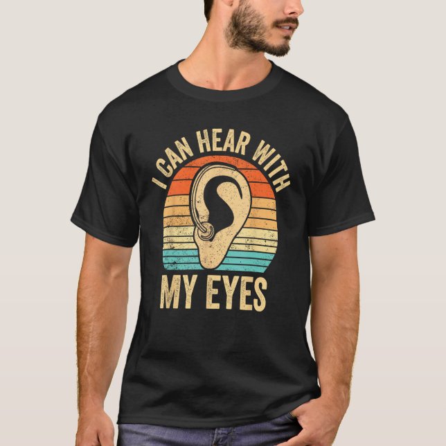 Camiseta Deaf Pride Awareness ASL Sign Language Can Hear Wi (Anverso)