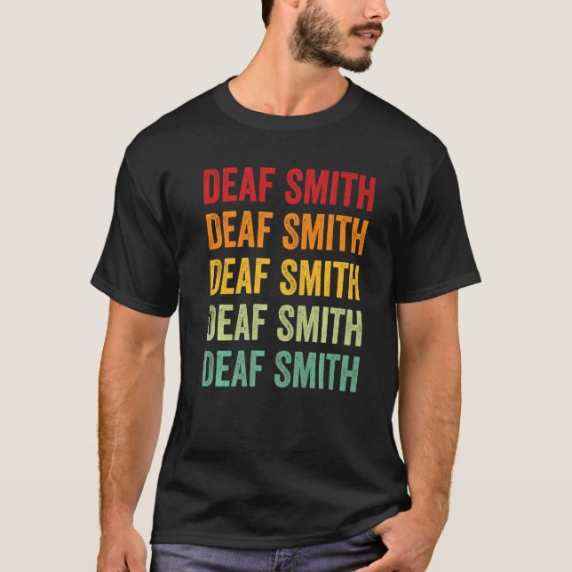 Camiseta Deaf Smith County Texas Rainbow Text (Anverso)