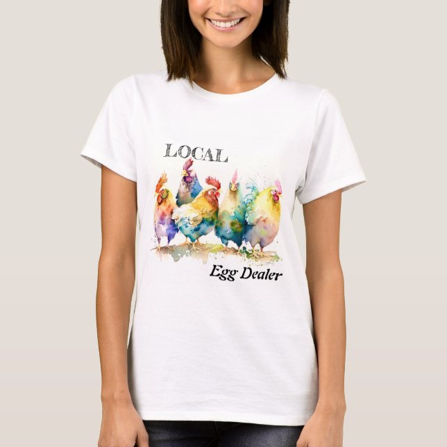 Camiseta Dealer de huevos local para mujeres (Anverso)