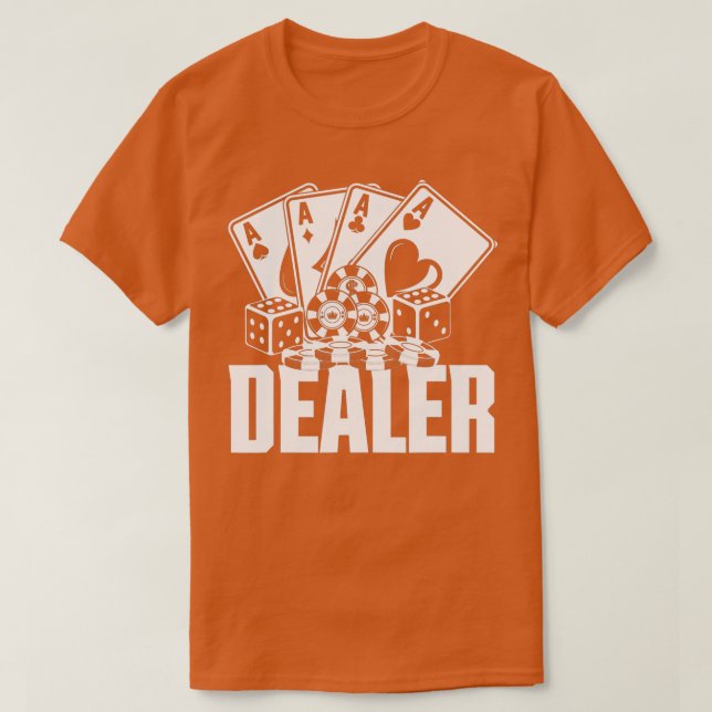 Camiseta Dealer Poker Dealer Funny Poker  (Diseño del anverso)