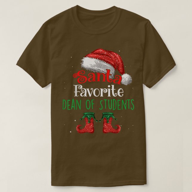 Camiseta Dean Of Students Santa Favorita Claus Navidades fu (Diseño del anverso)