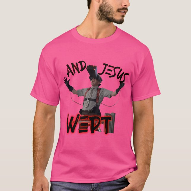 Camiseta Dean Pelton - Y Jesus Wept (Anverso)