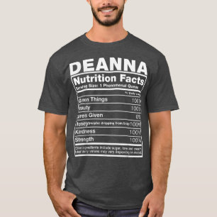 Camiseta Deanna Nutrition FactsDeanna Name Cumpleaños