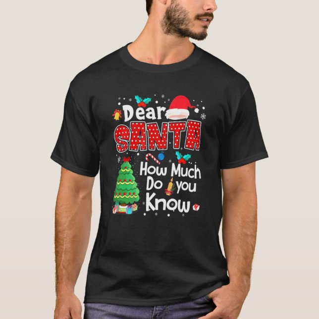 Camiseta Dear Santa How Much Do You Know Dear Santa (Anverso)