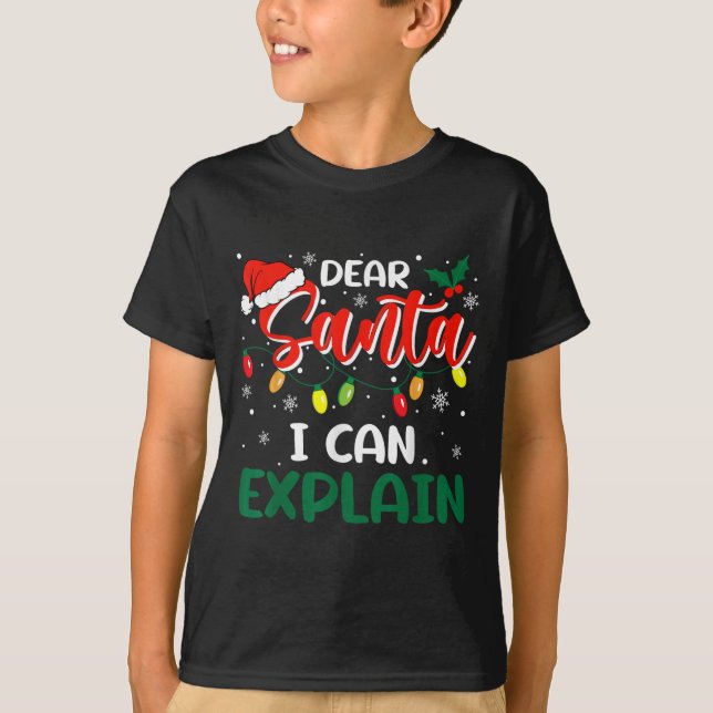 Camiseta Dear Santa I Can Explain Christmas Family Matching (Anverso)