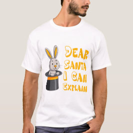 Camiseta "Dear Santa I Can Explain" Funny Christmas Rabbit 