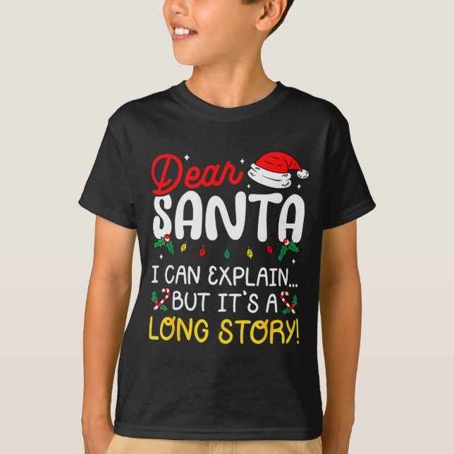 Camiseta Dear Santa I Can Explain Pajamas Family Matching C (Anverso)