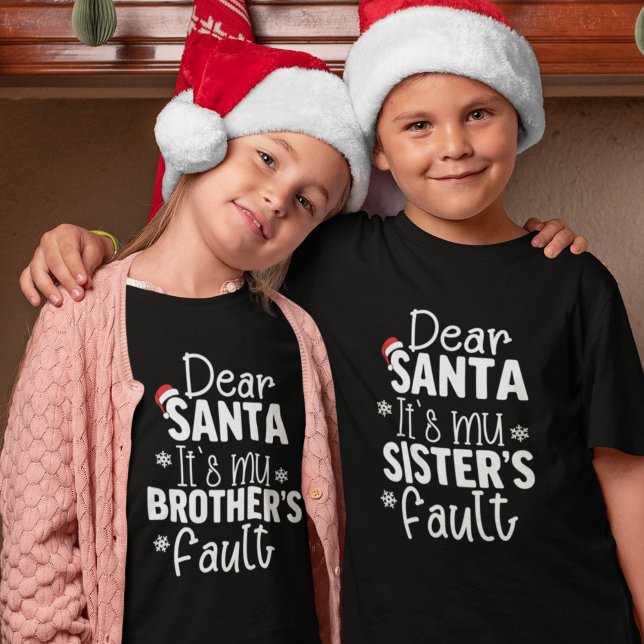 Camiseta Dear Santa It's my Brother's Fault (Subido por el creador)
