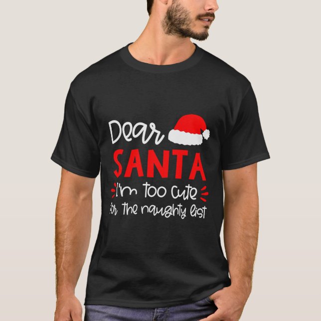 Camiseta Dear Santa Shirt Funny Matching Family Christmas P (Anverso)