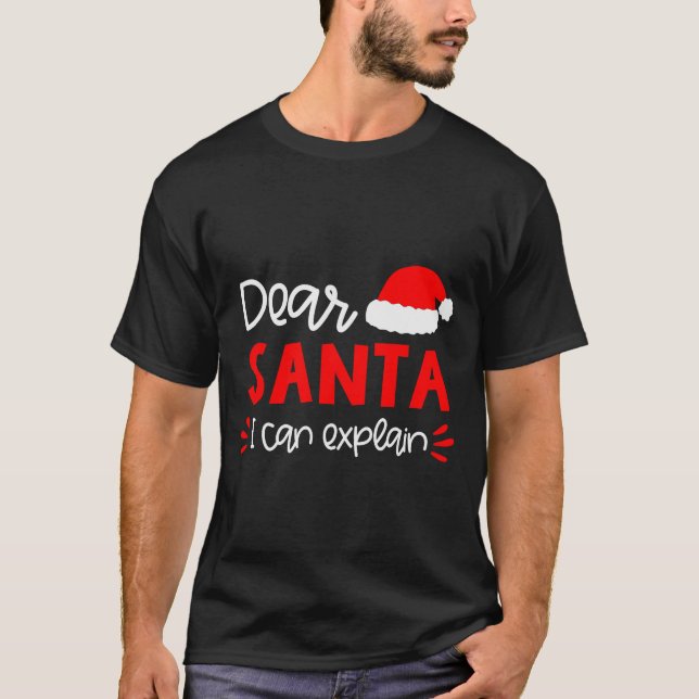 Camiseta Dear Santa Shirt Funny Matching Family Christmas P (Anverso)