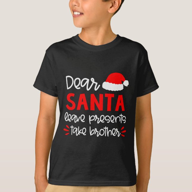 Camiseta Dear Santa Shirt Siblings Matching Family Christma (Anverso)