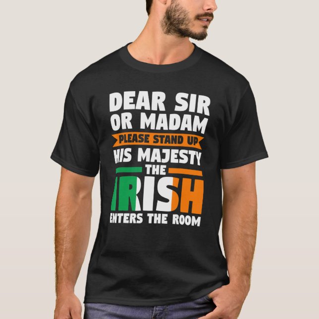 Camiseta dear sir or madam stand up irish Irish Ireland Ire (Anverso)
