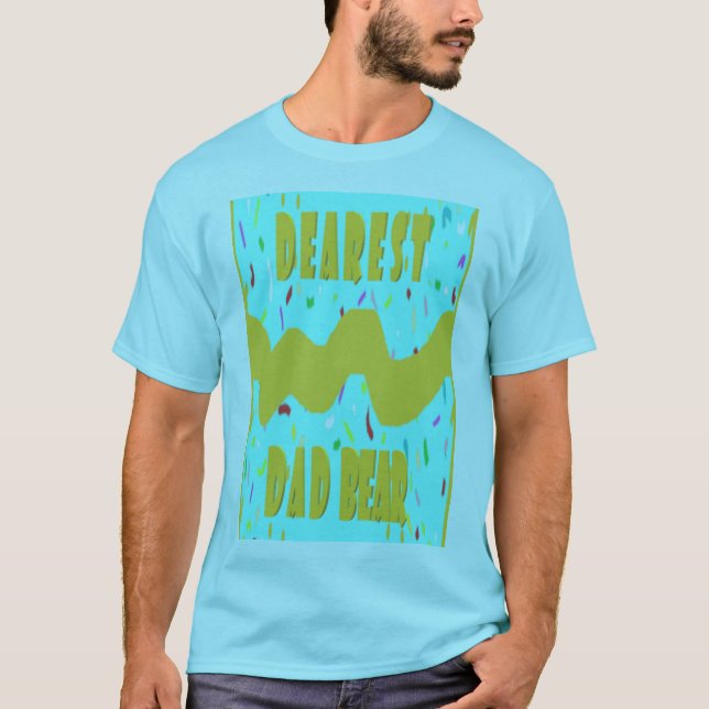 Camiseta Dearest Dad Bear diseño divertido color mostaza az (Anverso)