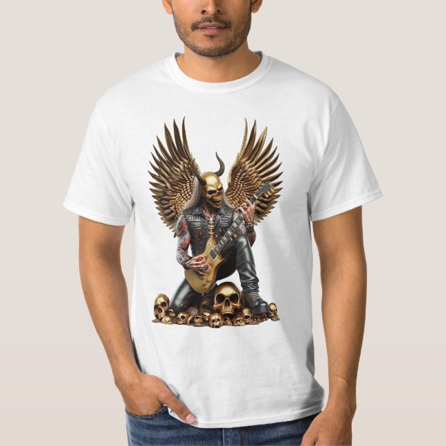 Camiseta Death Metal Gitarrist Hell 666 (Anverso)