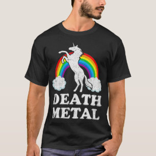 Camiseta Death Metal s Unicorn Rainbow Heavy Metal2 