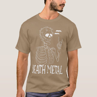 Camiseta Death Metal Skeleton Goth Music Black Metal Punk B