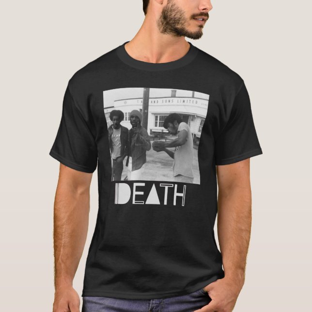Camiseta Death  protopunk band from Detroit White Logo Gift (Anverso)