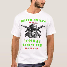 Camiseta Death Smiles  Combat Engineers skull Tactical 