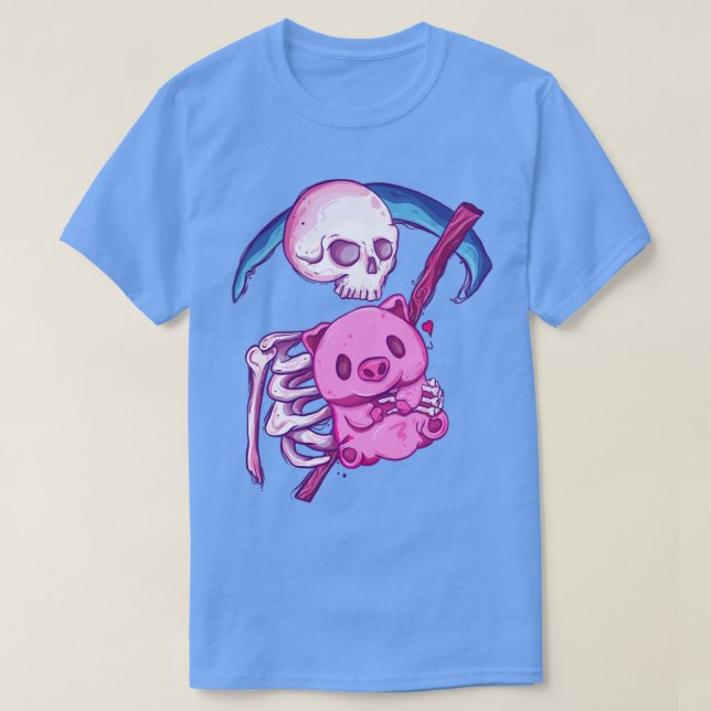Camiseta Death with his pig (Diseño del anverso)