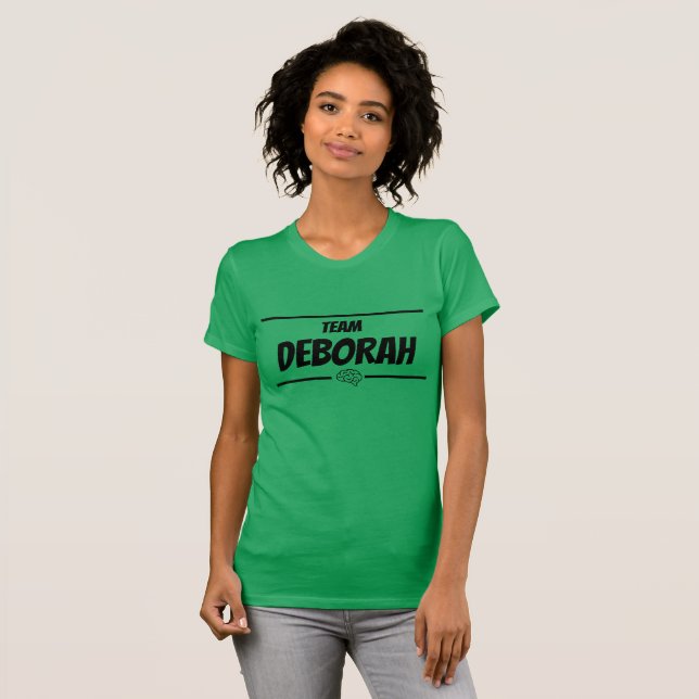 Camiseta Deb del equipo femenino, Personalizable de nombre (Anverso completo)