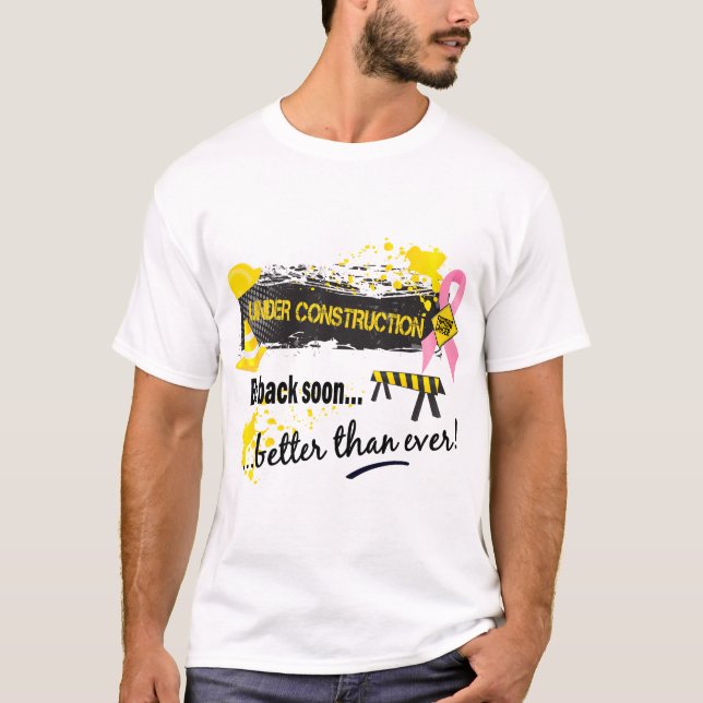 Camiseta Debajo de cáncer de pecho de la construcción (Anverso)