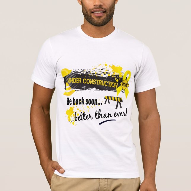 Camiseta Debajo de cáncer de vejiga de la construcción (Anverso)