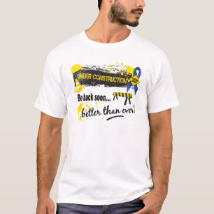 Camiseta Debajo de cáncer rectal de la construcción