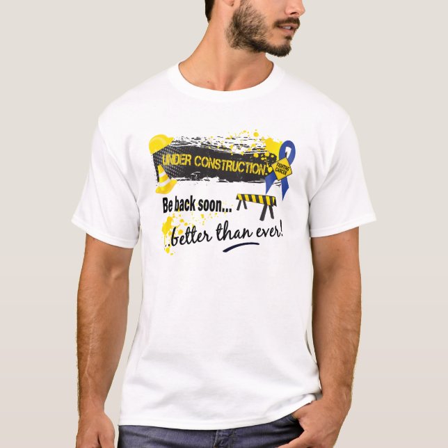 Camiseta Debajo de cáncer rectal de la construcción (Anverso)