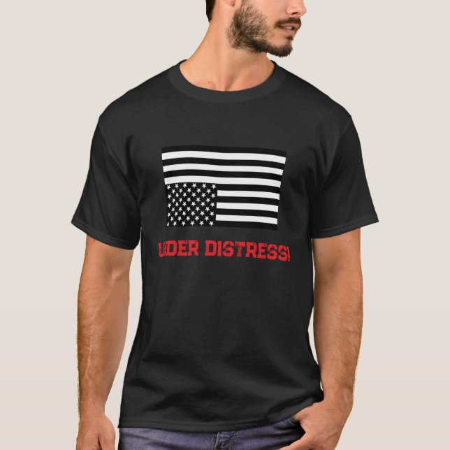 Camiseta "Debajo de la angustia" con bandera de ar (Anverso)