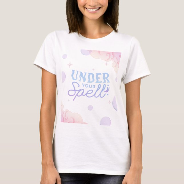 Camiseta Debajo De La Cita De Spell Pastel Hembra (Anverso)