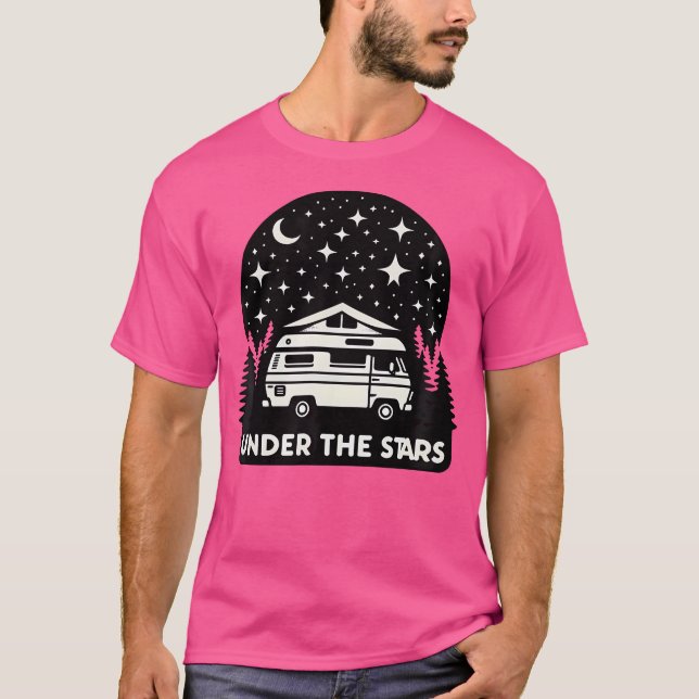 Camiseta Debajo De Las Estrellas Serene Camping Van Silhoue (Anverso)