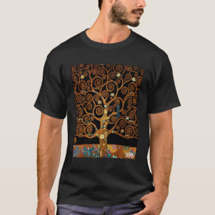 Camiseta Debajo del Árbol de la Vida, por Gustav Klimt,
