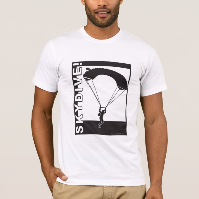 Camiseta ¡Debajo del toldo SkyDive! Ropa (Anverso)