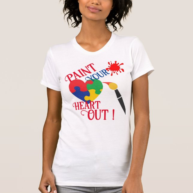 Camiseta Debajo, Pinta tu corazón fuera (Anverso)